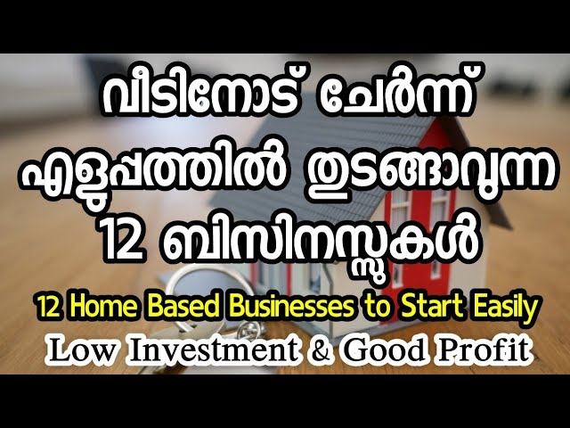 വീടുകളിൽ കുറഞ്ഞ മുതൽമുടക്കിൽ തുടങ്ങി നല്ല ലാഭം ഉണ്ടാക്കാവുന്ന 12 ബിസിനസുകൾ/12 Home Based Businesses